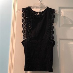 Black lace tank top